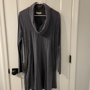 Cowl neck midi dress